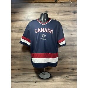 Teepee Canada Hockey Jersey Men's Maple‎ Leaf Blue Red White Size Medium